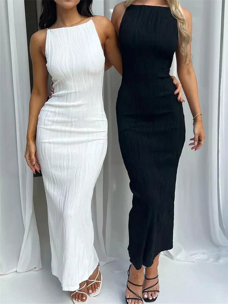 SLEEVLES S SLIM PARTY LONG DRESS - Ibiza Fever